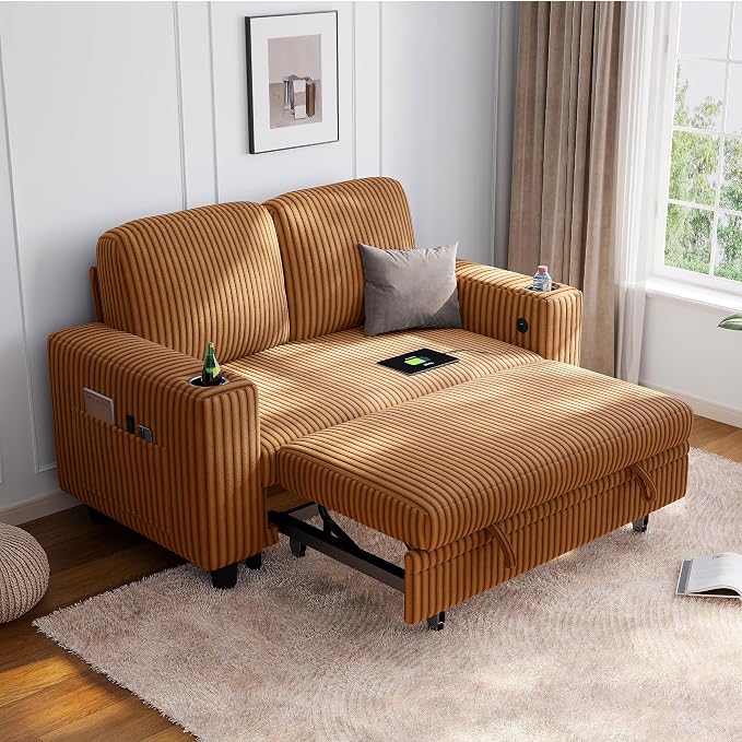LINSY HOME Sectional Sleeper Sofa Pull Out Couches by LINSYHOME