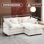 Ihanherry 77" L Shaped Modern Sofa Modular Sectional Cloud Couch - Image 2