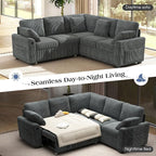 Ihanherry 83-inch 5-Seater Large Sectional Sofa Bed - Image 3
