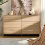 Curved 6-Drawer Dresser for Bedroom, Vanity Desk TV Stand for Living Room - Image 6