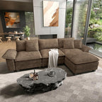 HERA'S HOUSE 124" Modular Sectional Sofa, Oversized L Shaped Couches by HERASHOUSE