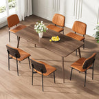REONEY Dining Chairs Set of 2, Mid-Century Modern Upholstered PU Leather Chairs - Image 8