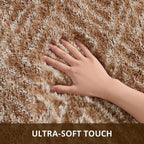 Ophanie 6x9 Brown and White Diamond Striped Rugs - Image 3