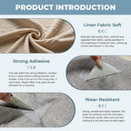 BESEZX Linen Fabric Repair Patch，3 PCS 9 * 11 Inch Self-Adhesive Couch Fabric - Image 4