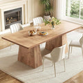 LITTLE TREE Dining Table for 6 People, Wooden Table, Rectangle Furniture by LITTLETREE
