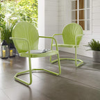 Crosley Furniture Griffith Outdoor Chair, Retro Metal Patio Chairs - Image 8