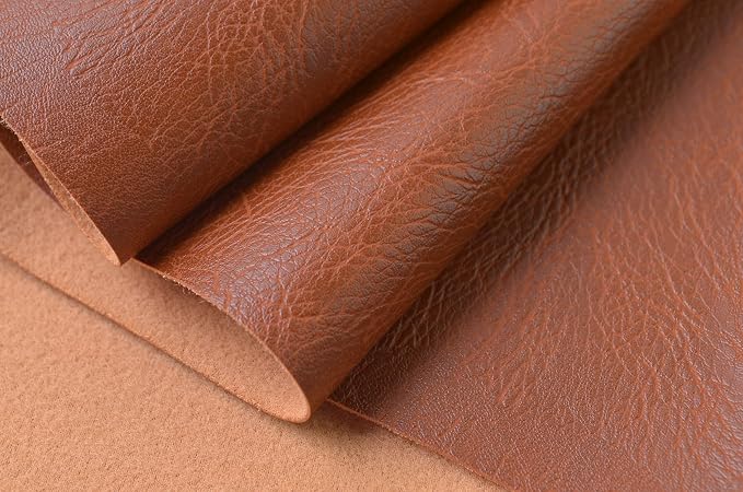 Wento Thick 3 Yard Faux Leather Fabric Soft Skin Grain PU Leather - Image 2