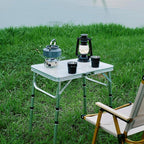 Yriuat Folding Camping Table 2ft Portable Picnic Table Adjustable Height Small - Image 2