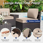 Outdoor Patio Furniture Set, 12 Pieces Outdoor Sectional Furniture High - Image 4