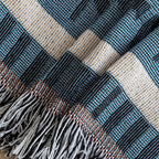 VClife Boho Couch Cover White Blue Plaid Stripe Couch Cover Washable L Shape - Image 9