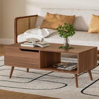 DIYART Brown Coffee Table, Mid Century Modern Coffee Table by DIYART