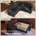 Marsail 84.6" Sectional Sleeper Sofa - Image 3
