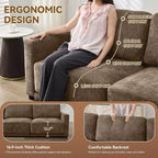 143.8" Modular U Shaped Sofa, Oversized Sectional Cloud Couch, 6 Seater Deep - Image 3