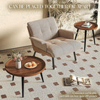 2 Pcs Mid Century Modern Coffee Table Round - Image 6