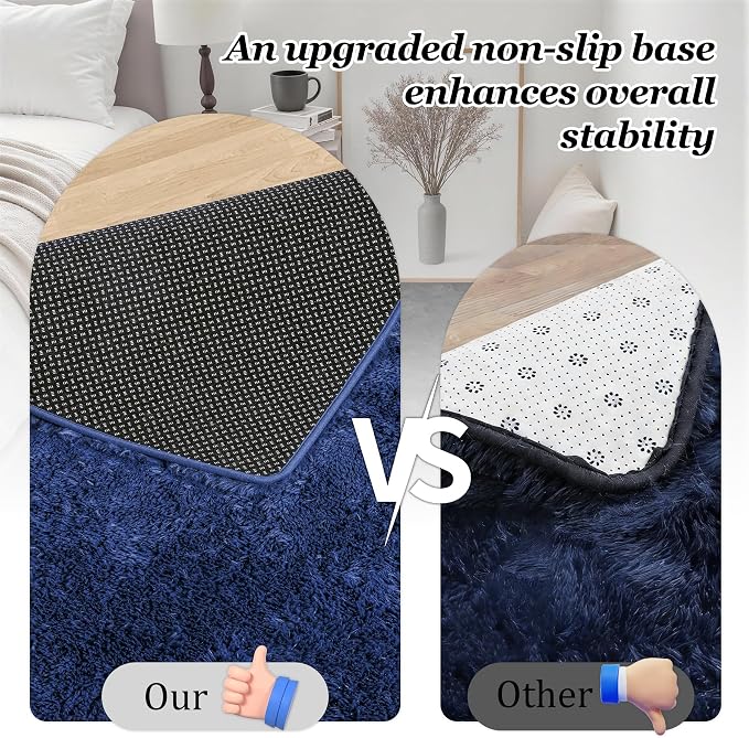 Fluffy 5x7 Area Rugs for Living Room Bedroom: Ultra Soft Shag Rug Non-Slip - Image 6