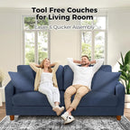 Kidirect 70in Corduroy Couch, Sofa No Tool Assembly, Comfy Couches - Image 5