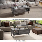LYNCOHOME Fluted Lift Top Coffee Table - Image 6