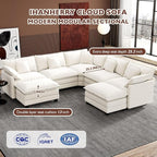 Ihanherry 114" V-Shaped Modern Sofa Modular Sectional Cloud Couch - Image 3