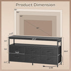 Huuger LED TV Stand for Bedroom, 47 Inch Dresser TV Stand for 43, 55 Inch TV - Image 2