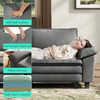 LINSY HOME 157" Modular U-Shaped Sectional Sofa, 4-Seat Corduroy Modern Cloud - Image 4