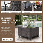 ALAULM 6 Pieces Patio Furniture Set, Oversized Seat/Armrest and High Back - Image 6