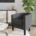 BELLEZE Living Room Chair, Linen Round Accent Barrel Chair, Club Tub Sofa Chair by BELLEZE