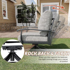 HOMREST Patio Furniture Sets 7 PCS Outdoor Metal Conversation Sets, 360 Degree - Image 3