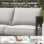 Grand patio 5-Piece Outdoor Furniture Set, 4 Seats Wicker Sofa Conversation Set - Image 5