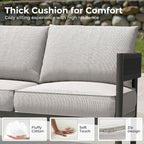 Grand patio 6-Piece Outdoor Furniture Set, 6 Seats Wicker Sofa Conversation Set - Image 5
