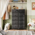 WLIVE Fabric Dresser, 5-Drawer Tall Dresser - Image 4