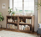 LINSY HOME 2-Tier Bookcase and Bookshelf, Small Wood Display Storage Shelves - Image 2