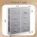 WLIVE Fabric Dresser for Bedroom, Tall Dresser - Image 3