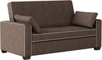 Serta Ainsley Loveseat with Pull Out Sleeper Microfiber Java Full - Image 14