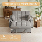 Auvsoce 65'' Chaise Lounge Chair Indoor, 3-in-1 Convertible Sofa Bed - Image 2