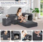 MAXYOYO Folding Sofa Couch, Convertible Floor Sofa - Image 6