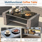 Wisteria Lane Patio Furniture Set, Wicker Outside Outdoor Furniture - Image 6