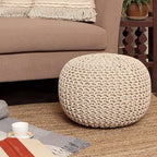 REDEARTH Round Pouf Ottoman - Image 2