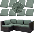 Outdoor Cushion Covers Set, Replacement by SUKAIKEQA