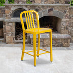 Flash Furniture Commercial Grade 24" High Yellow Metal Indoor-Outdoor Counter - Image 2