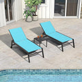 PURPLE LEAF Extra Large Outdoor Chaise Lounge 2 Pieces Aluminum Patio Lounge by PURPLELEAF