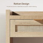 SICOTAS Rattan Console Table Set of 2 - Image 5