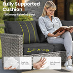 ovios 7 Pieces Patio Furniture Set, Outdoor Wicker Sofa Couch - Image 7