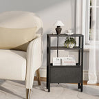 Narrow Side Table with Charging Station, Slim End Table with Magazine Rack - Image 7