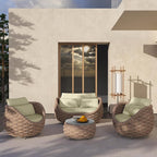 TWT Outdoor Patio Furniture Set-5 Pieces Aluminum Sectional Sofa, Metal Patio - Image 4