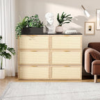 VINGLI Queen Size Rattan Murphy Bed - Image 9