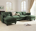 Ihanherry 139" U-Shaped Modular Sectional Couch, Oversized Cloud Sofa by iHanHerry