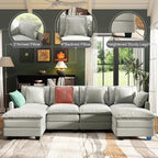 107" Cloud Couch Sectional, U Shaped Modular Sectional Sofa, 4-Seat Deep Seat - Image 3