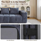 78.7" Loveseat Boneless Couch, Upholstered Cloud Love Seat - Image 3