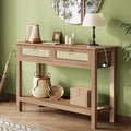 SUPERJARE Rattan Console Sofa Table by SUPERJARE