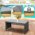SUNLEI 4 Pcs Outdoor Patio Furniture Sets, Rattan Chair Wicker Conversation Set - Image 4